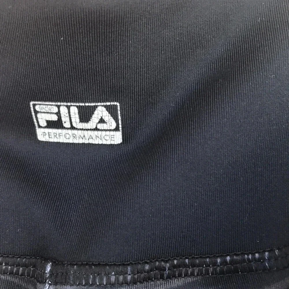 Fila‎ Black Gray Cloud Crop Yoga Athletic Leggings